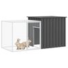 vidaXL Rabbit Cage Anthracite 200x91x100 cm Galvanised Steel