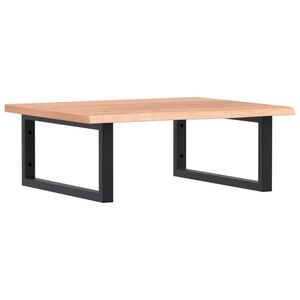 vidaXL Basin Shelf Wall Mounted Steel and Solid Wood Oak