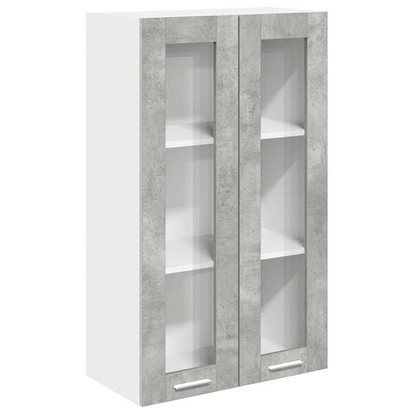 vidaXL Hanging Cabinet Concrete Grey 60 x 31 x 100 cm Engineered Wood