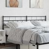 vidaXL Metal Headboard Black 200 cm