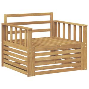 vidaXL Outdoor Sofa Solid Acacia Wood White