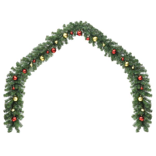 vidaXL Christmas Garland Decorated with Baubles 10 m