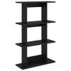 vidaXL Wall Shelf Wall-Mounted Black Oak 56 x 20 x 90 cm