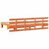 vidaXL Bed Frame with Headboard Brown 200 x 200 cm Solid Pine Wood