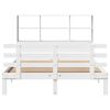 vidaXL Bookcase Bed without Mattress White 120x190 cm Small Double Solid Wood Pine
