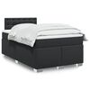 vidaXL Box Spring Bed with Mattress Black 120x200 cm Faux Leather