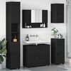 vidaXL Bathroom Furniture Set 5 pcs Black Engineered Wood and Metal