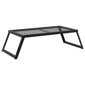 vidaXL Foldable Camping Grill Folding Black 58 x 31 x 2 cm Alloy Steel