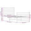 vidaXL Metal Bed Frame without Mattress with Footboard Black 80x200cm