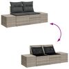 vidaXL Garden Sofa Grey 123 x 62 x 69cm Poly Rattan