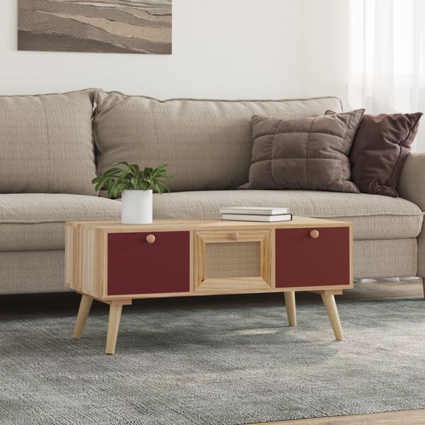 vidaXL Coffee Table with Drawers 80x40x35.5 cm Engineered Wood