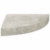 vidaXL Wall Corner Shelves 2 pcs Concrete Grey 25x25x3.8 cm MDF
