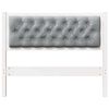vidaXL Headboard Other White and light grey 100 cm Solid pine wood