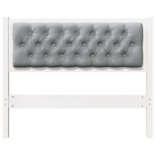 vidaXL Headboard Other White and light grey 100 cm Solid pine wood