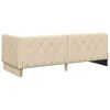 vidaXL Corner Bed Frame with Headboard Cream 80 x 200 cm Fabric