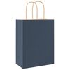 vidaXL Paper Bags 250 pcs with Handles Blue 21x11x28 cm