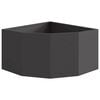 vidaXL Corner Planter Black 60 x 60 x 35 cm Steel