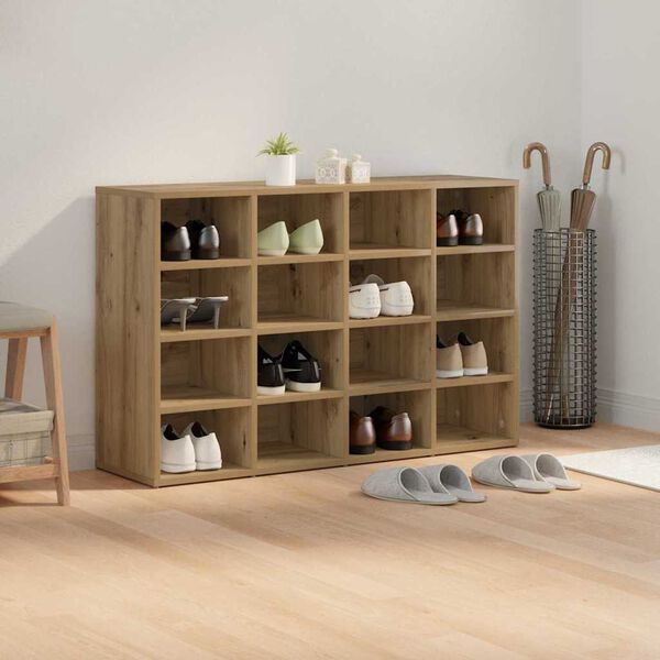 vidaXL Shoe Cabinet Artisan Oak 103 x 30 x 67 cm Engineered Wood