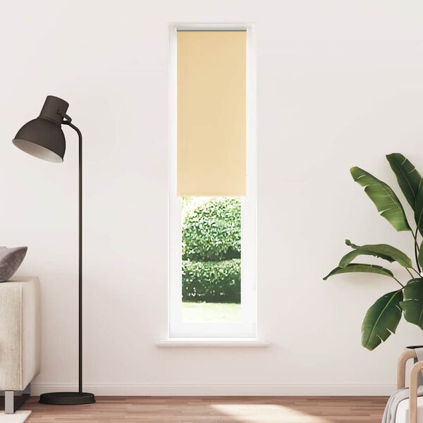 vidaXL Roller Blind Blackout Beige 40x210 cm Fabric Width 35.7 cm Polyester