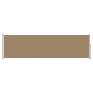 vidaXL Retractable Side Awning Taupe 500 x 117 cm Polyester