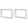 vidaXL Shelf Brackets for Washbasin 2 pcs White Rectangular Steel