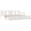 vidaXL Daybed with Trundle and Drawers without Mattress White 90x190 cm Single