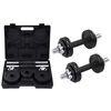 vidaXL 19 Piece Dumbbell Set 15 kg Cast Iron