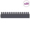 vidaXL Lawn Edgings 20 pcs Anthracite 103 x 0.05 x 22 cm Steel