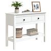 vidaXL Console Table White 100x35x75 cm Solid Wood Pine