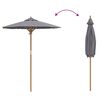 vidaXL Garden Parasol Dark grey 180 x 180 x 230 cm Bamboo