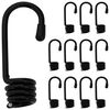 vidaXL Hooks 12 pcs Black 10 mm x 5 cm Steel