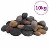 vidaXL Polished Pebbles 10 kg Mixed Colour 5-8 cm