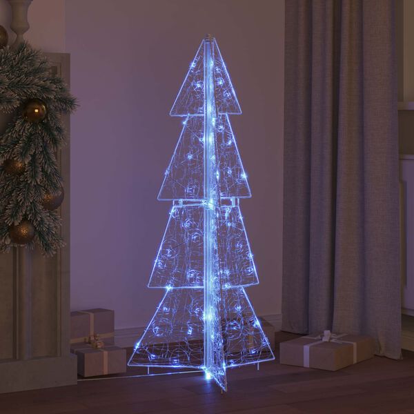 vidaXL Christmas Tree with 100 LEDs Blue 120 cm Acrylic
