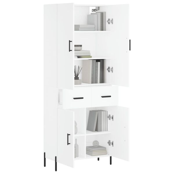 vidaXL Highboard White 69.5x34x180 cm Engineered Wood
