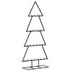 vidaXL Metal Christmas Tree | Black | Powder-coated steel | Medium | Hooks
