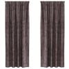 vidaXL Velvet Curtains 2 pcs Brown 245 x 140 cm Velvet