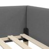vidaXL Corner Bed Frame with Headboard Dark Grey 90 x 190 cm Fabric