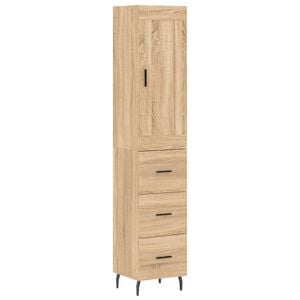 vidaXL Highboard Sonoma Oak 34.5x34x180 cm Engineered Wood