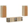 vidaXL TV Cabinet Set Wall-mounted 2 pcs Sonoma Oak Engineered Wood