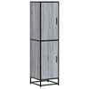 vidaXL Highboard Grey Sonoma 35.5x35x139 cm Engineered Wood and Metal