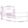 vidaXL Bed Frame without Mattress Brown Oak 100x200 cm Engineered Wood