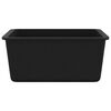 vidaXL Granite Kitchen Sink Single Basin Black