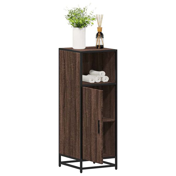 vidaXL Bathroom Cabinet Brown Oak 35x37.5x100 cm Engineered Wood