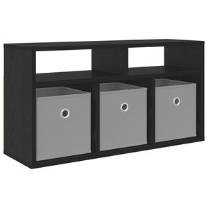 vidaXL Lowboard with Drawer Black Oak 72 x 22.5 x 38 cm