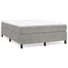 vidaXL Box Spring Bed Frame Light Grey Double Velvet (UK/IE/FI/NO only)