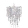 vidaXL Chandelier | Clear | Plastic beads, Steel frame | 22.5 x 30.5 cm