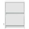 vidaXL Bedside Cabinet with LED Lights White Engineered Wood