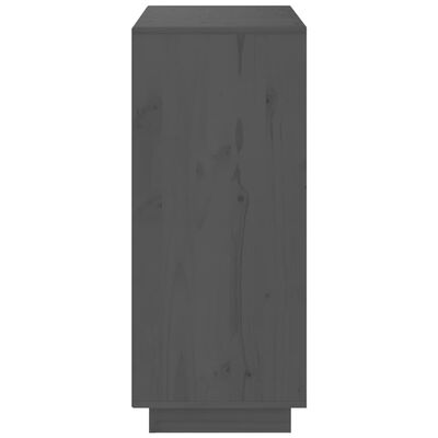 vidaXL Sideboard Grey 70x34x80 cm Solid Wood Pine