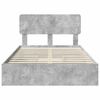 vidaXL Storage Bed Concrete Grey 135 x 190 cm Engineered Wood