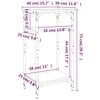 vidaXL Side Table Grey Sonoma 40x30x75 cm Engineered Wood